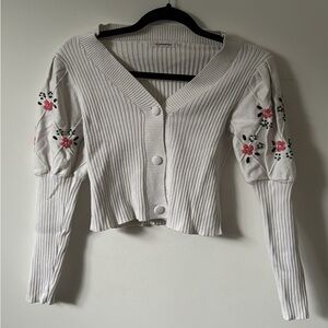 Floral Sleeve Cardigan